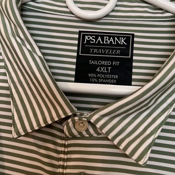 Jos A Bank Traveler Tailored Fit 4XLT performance fabric polo shirt - Picture 1 of 8